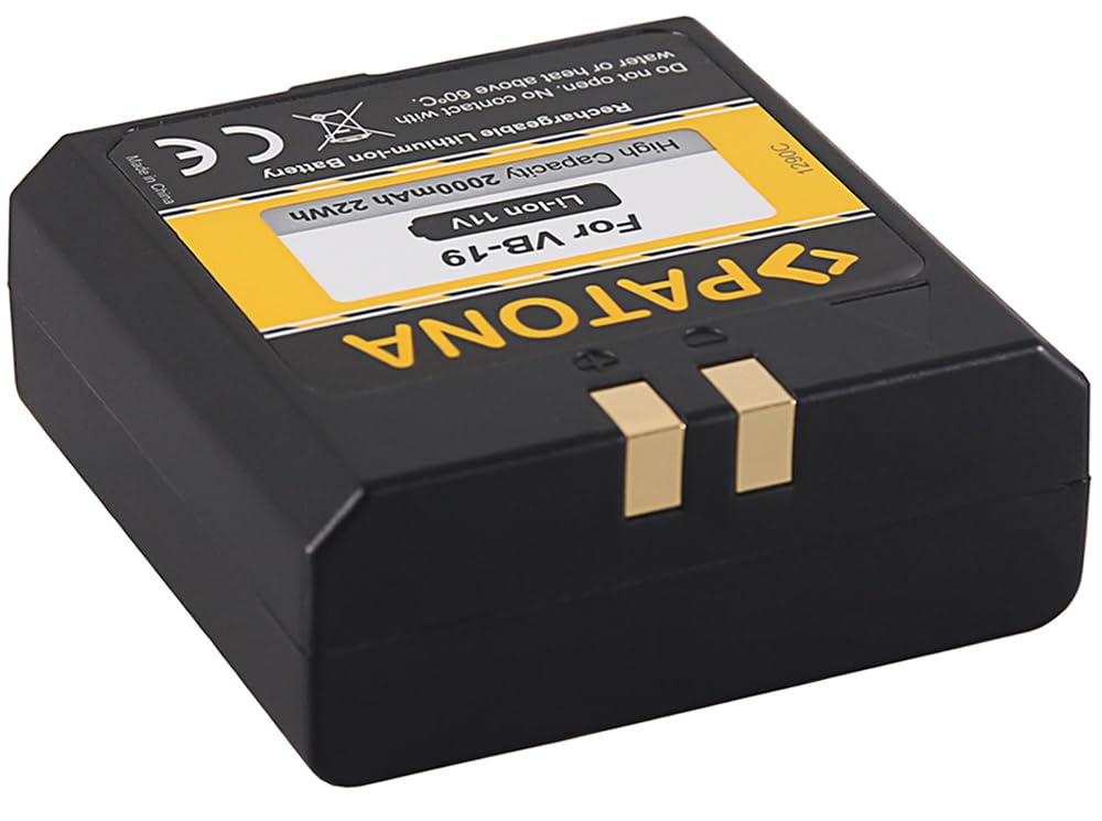 PATONA VB18 Batterie 2000mAh / 22Wh / 11V Li-ION Compatible avec Godox V850 V850II V860 V860II Flash Speedlite VB18 Batterie de Rechange pour Les modèles GODOX VB18 VB19