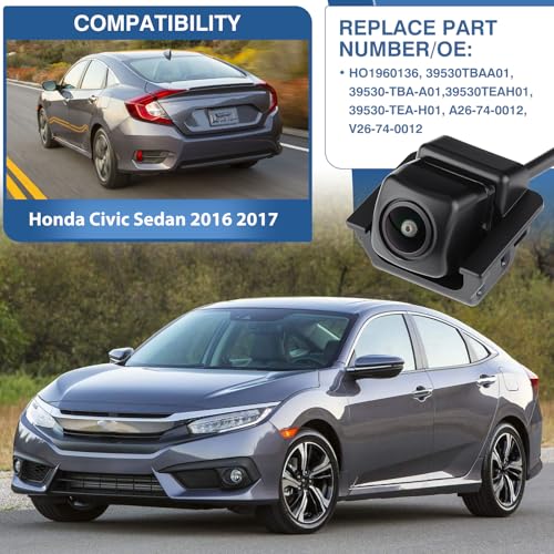 Image of Backup Camera Rear View Camera Fit for Honda Civic 1.5L / 2.0L L4 - Gas 2016-2017 Parking Park Assist Camera Replaces #39530TBAA01