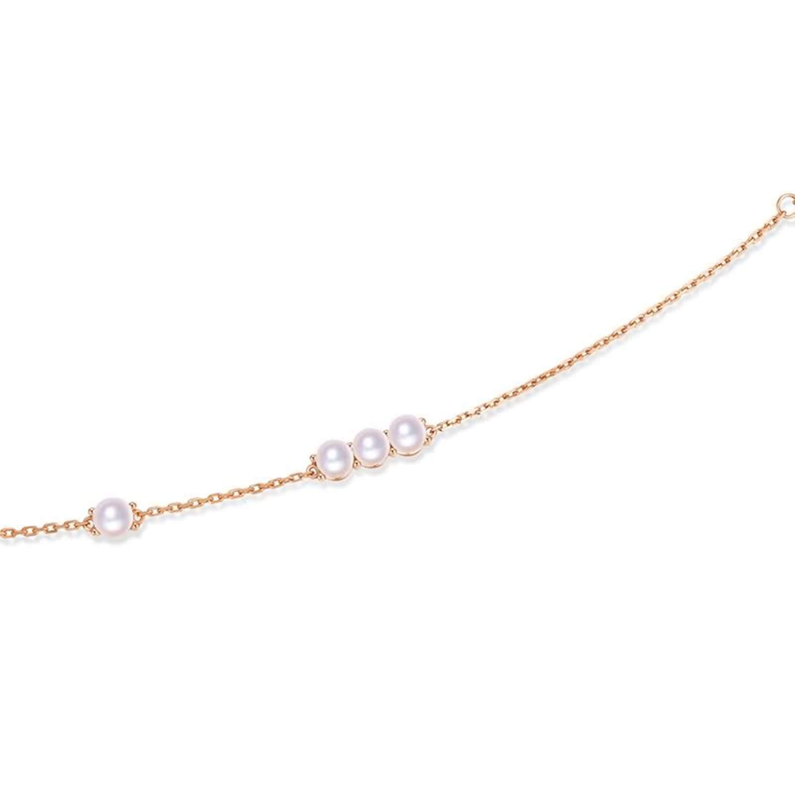 ZH1YFD Damen-Charm-Armbänder aus 18 Karat Roségold für Damen, Perlenarmband aus Roségold