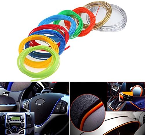 Possbay Car Strip Line Interior Exterior Decoration 5M 16.4 Feet DIY Door Edge Moulding