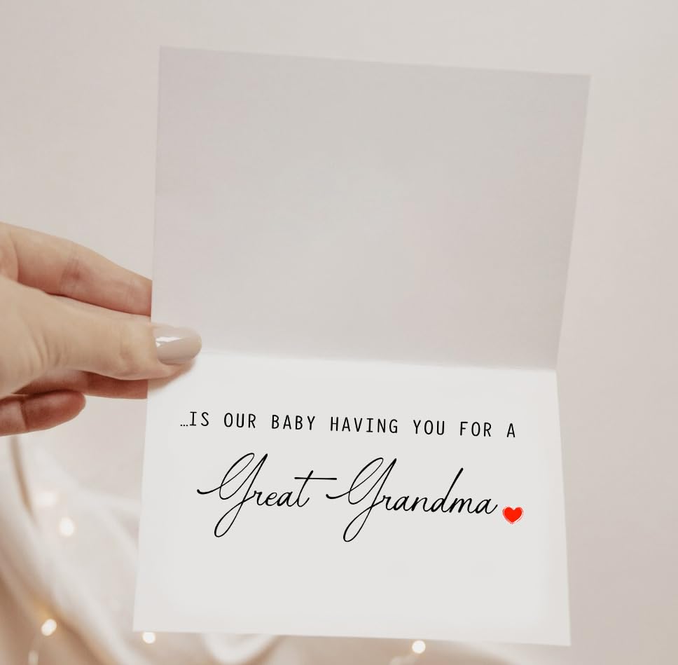 Image of The Only Thing Better Than Having You As My Grandma ...Is Our Baby Having You For A Great Grandma - Pregnancy Announcement Greeting Card - Grandma Card - We're Pregnant Card - Mother's Day Gift