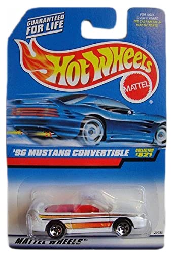 Hot Wheels '96 Mustang Convertible, [White] #821 5 Spoke
