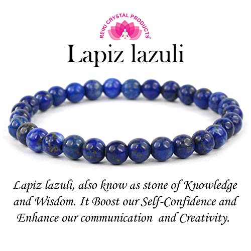Image of Reiki Crystal Products Certified Natural Crystal Stone Bracelet 6 mm Round Beads for Men & Women | Premium Gemstone Jewellery Collection | Reiki Charged | Multiple Stone Variants Available