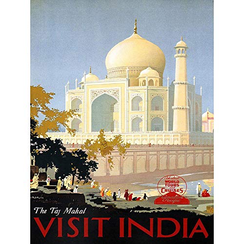 Wee Blue Coo Prints Travel Canadian Pacific Taj Mahal India Canada Vintage Advertising Poster Viajar Canadiense Pacífico Canadá Vendimia Publicidad Póster