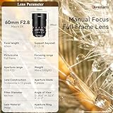 7artisans 60mmF2.8 Macro 2X Manual Focus Full Frame Mirrorless Camera Lens Compatible for Canon RF Mount Cameras EOS-R RP R3 R5 R6 etc. - Image 7