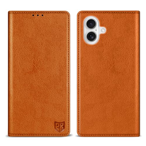 ZZXX for iPhone 16 Wallet Case Strong Magnetic 6.1 inch,Brown - image 1