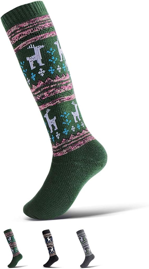 Amazon Co Jp Tenocee テノシ スキーソックス キッズ ジュニア 子供用 スキーウェア 靴下 あったか 冬 スポーツソックス 全3色 1 2 3足セット 4 14歳のキッズにお勧め ファッション