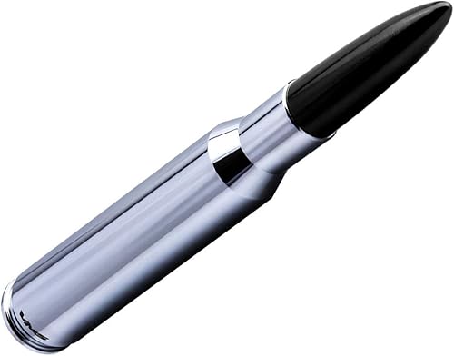 Miniatura 1 de VMS Racing 50 Cal Caliber - Antena de bala de punta cromada negra en calibre pesado mecanizado CNC de aluminio corto compatible con Dodge Ram 1500