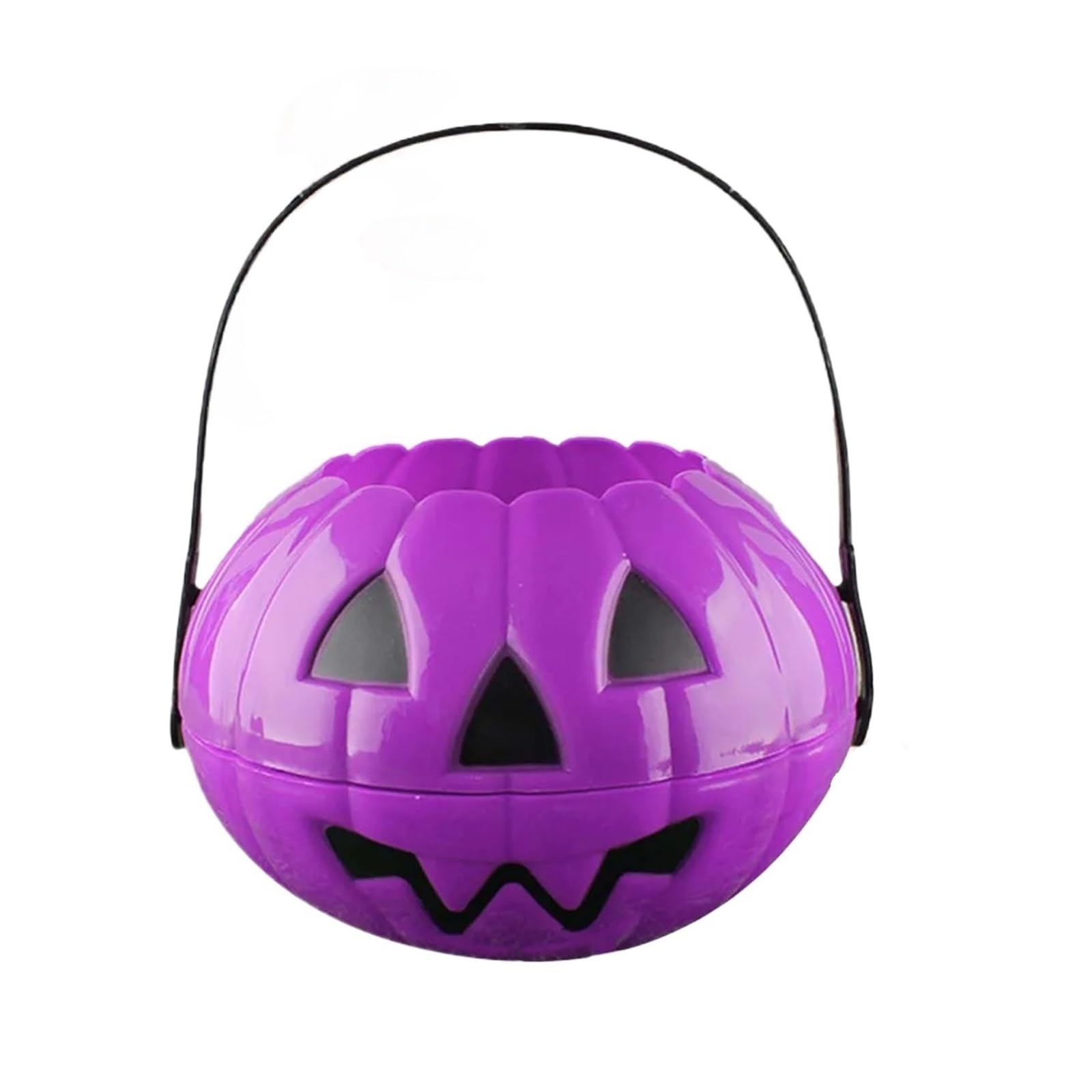 SZAJDSNMURB Foldable Detachable Purple Pumpkin Candy Bucket 17.5 x 20cm