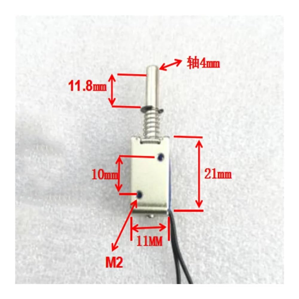 Elettromagnete in miniatura di spinta e trazione da 5 mm CC 5 V, 6 V e 12 V per telaio di serratura, serratura elettronica con riavvio a molla