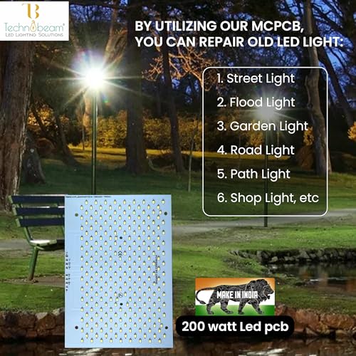 Image of Technobeam 200W LED PCB with Driver for Repair | 256LED, 63V 700mA | Aluminum Plate Base | Waterproof & Durable | Ideal for Flood Light and Street Light