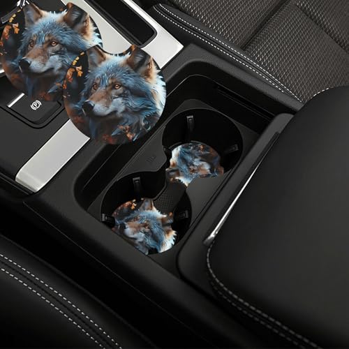 Portavasos para carro 2 piezas antideslizantes de neopreno miniatura 1