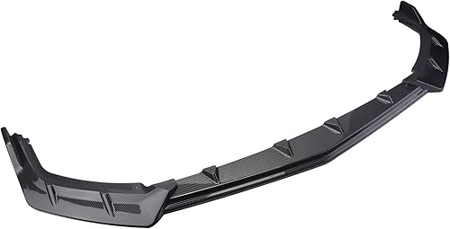 Miniatura 10 de 3 unidades de alerón de parachoques delantero 10 para Honda Civic 2016-2020 (negro de fibra de carbono)