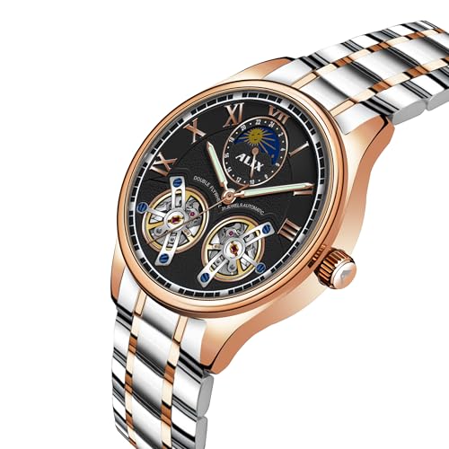 Image of ALIX AL2917 Modern Textured Dial Chronograph Analog Watch Black Strap