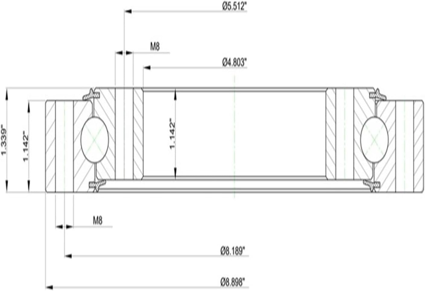 1PCS MTO-122T 4.803"*8.898"*1.339" Angular Contact Ball Bearing(MTO-122T)