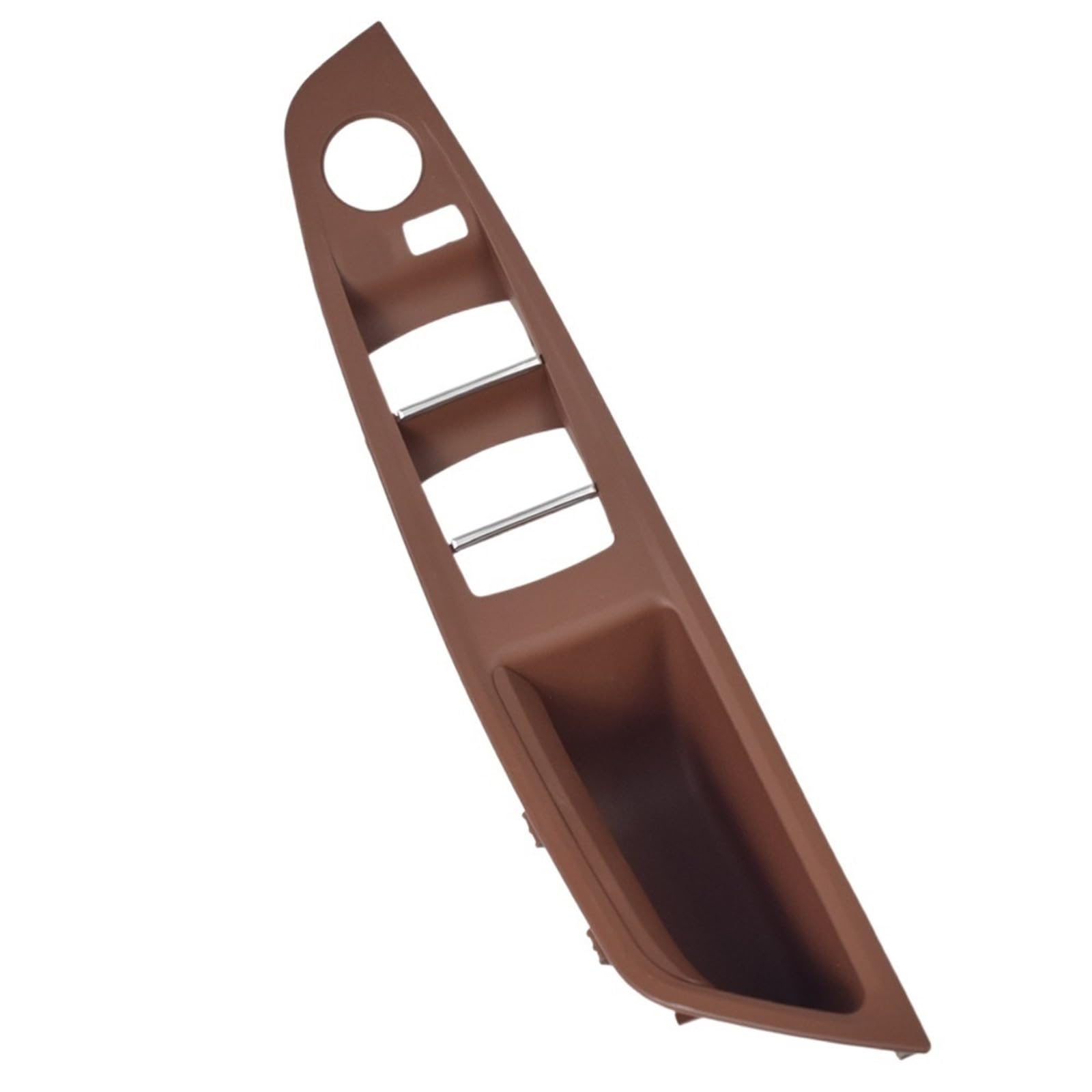 OEXRIGRU Car Interior Door Handles for BMW 5 Series F10 F11 Car LHD RHD Interior Inner Door Handle Panel Cover(Red Brown-RHD)