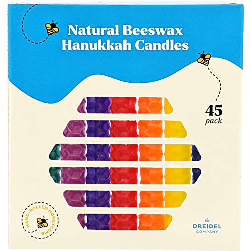 The Dreidel Company Hanukkah Candles Natural Honeycomb Beeswax thumb #1