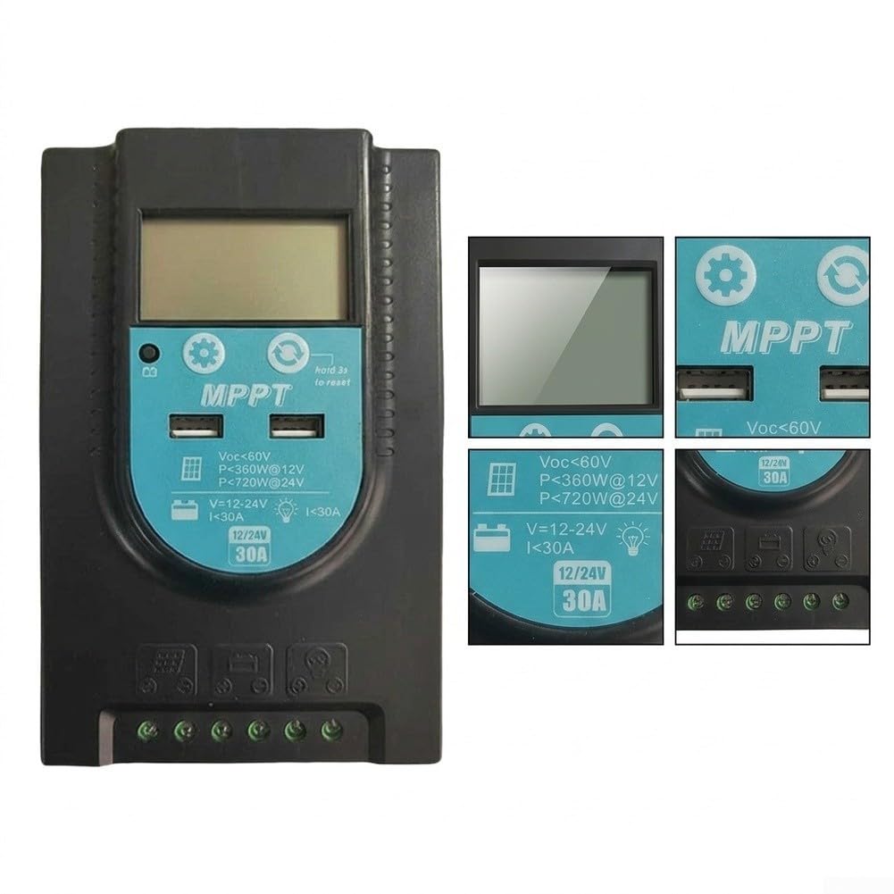 30A für Solar Controller MPPT 12V 24V mit Lüfter 30A für Solar