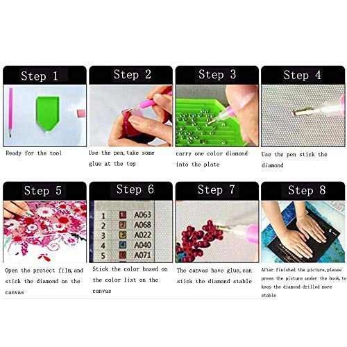 5D Diamant Olieverfschilderij door Digital Painting kit Full Diamond DIY Art Crafts Geschikt voor Home Wall Decoration Tulpenvaas 50x50cm - Afbeelding 5