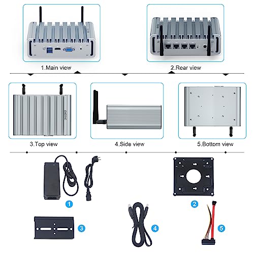Lüfterloser Mini-PC VENOEN mit 2,5Gbe und 4 LAN-Ports