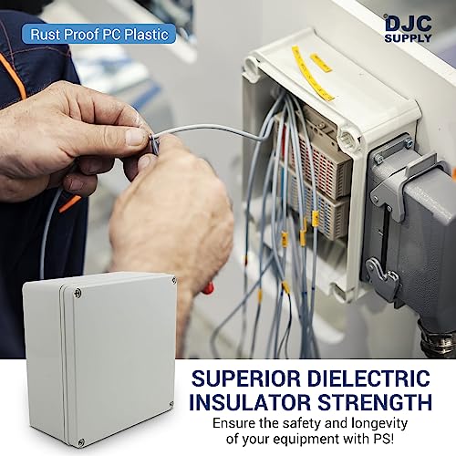Djc Supply Co. 8" X8" X4" Weather & Dust Proof Ps Plastic Junction Conduit Box Electronics Enclosure 1 Pack #TOP2