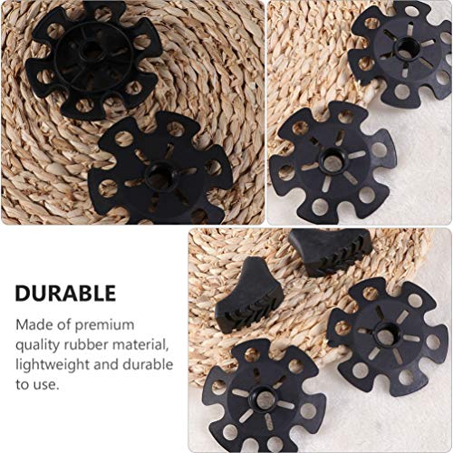 BESPORTBLE 8Pcs Cesta De Neve Do Floco De Neve De Borracha De Substituição Dicas para Caminhadas Pól