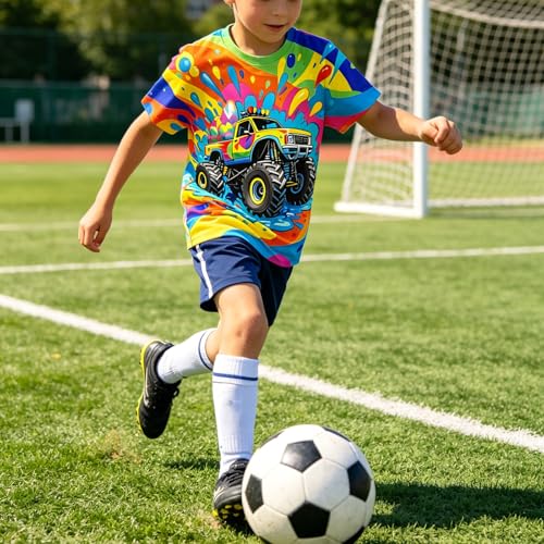 Image of Hgvoetty Boys Girls Graphic T-Shirts Kid 3D Casual Tops Tees for 6-16 Years | Youth Novelty Shirts, Bright Eye-Catching Design, Lightweight and Soft Material, Suit for Daily Sport, Party and School Wear