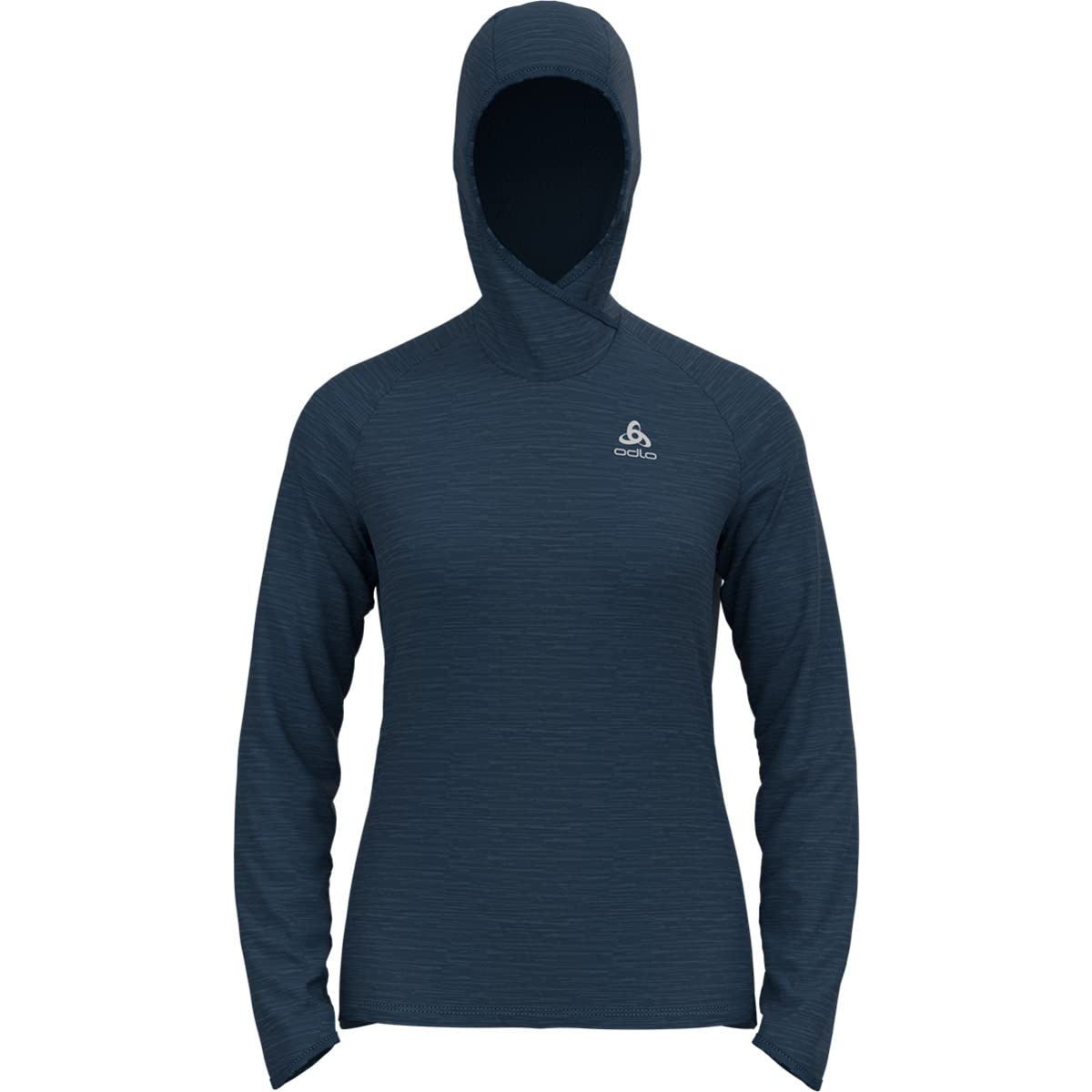 Odlo Women Running hoodie RUN EASY WARM, blue wing teal melange, XS