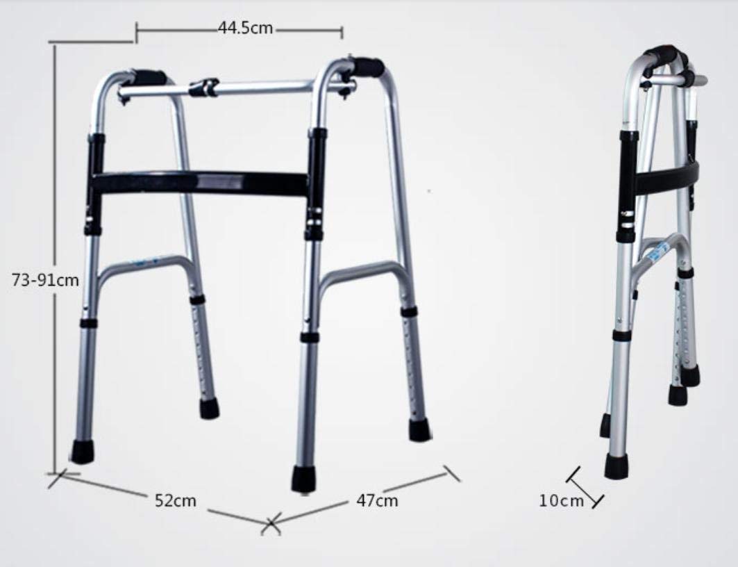 Andador Plegable de Aluminio Ligero sin Ruedas: Altura Ajustable, ayudas para la Movilidad, Andador con Ruedas Interesting