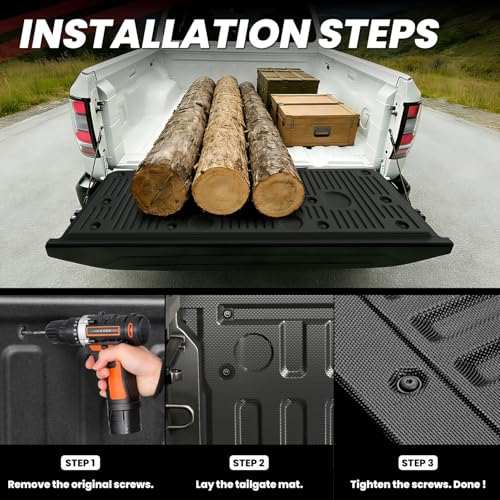 Image of LASFIT Tailgate Mat for Nissan Frontier 2026 2025 2024 2023 2022 (Not Fit Standard Tailgate), Truck Tailgate Liner All Weather Protector TPE Durable Tailgate Cover Accessories