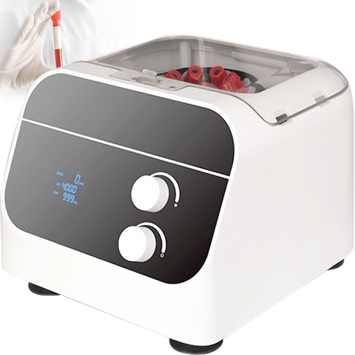 TAHALI PRP de Laboratorio centrífuga máquina centrífuga eléctrica de sobremesa centrífuga de Laboratorio con Tubo de centrífuga de 8 * 20ml para Sangre | Suero | Plasma, 0-4000 RPM