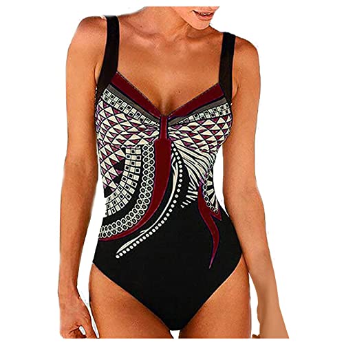 Bañadores Mujer Sexy Reductores Bañador Vientre Plano Talla Grande Una Pieza Traje De Baño Mujer 2025 Natacion Elegante Fatos De Banho Mulher Menstrual Deportivo Swimsuits Vino XXL