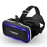 VR Brille Handy Virtual Reality 2022 Upgrade 3D VR Brille für 3D Game Filme weicher & komfortabler VR Headset für Android /iOS 3.5~6.5 inch Smartphone Schwarz