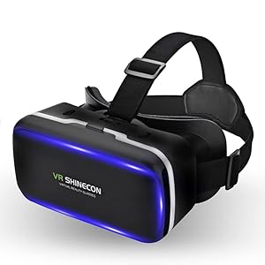 VR Brille Handy Virtual Reality 2022 Upgrade 3D VR Brille für 3D Game Filme weicher & komfortabler VR Headset für Android /iOS 3.5~6.5 inch Smartphone Schwarz