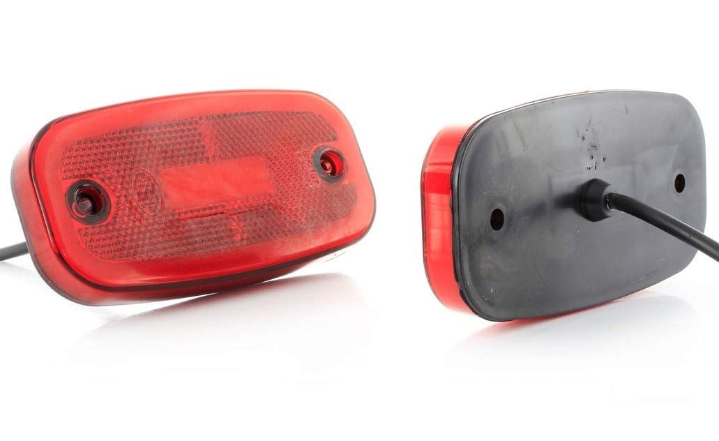 10 luces LED de doble función de posición lateral trasera y freno de 12/24 V para camión, autobús, volquete, caravana, remolque, furgoneta