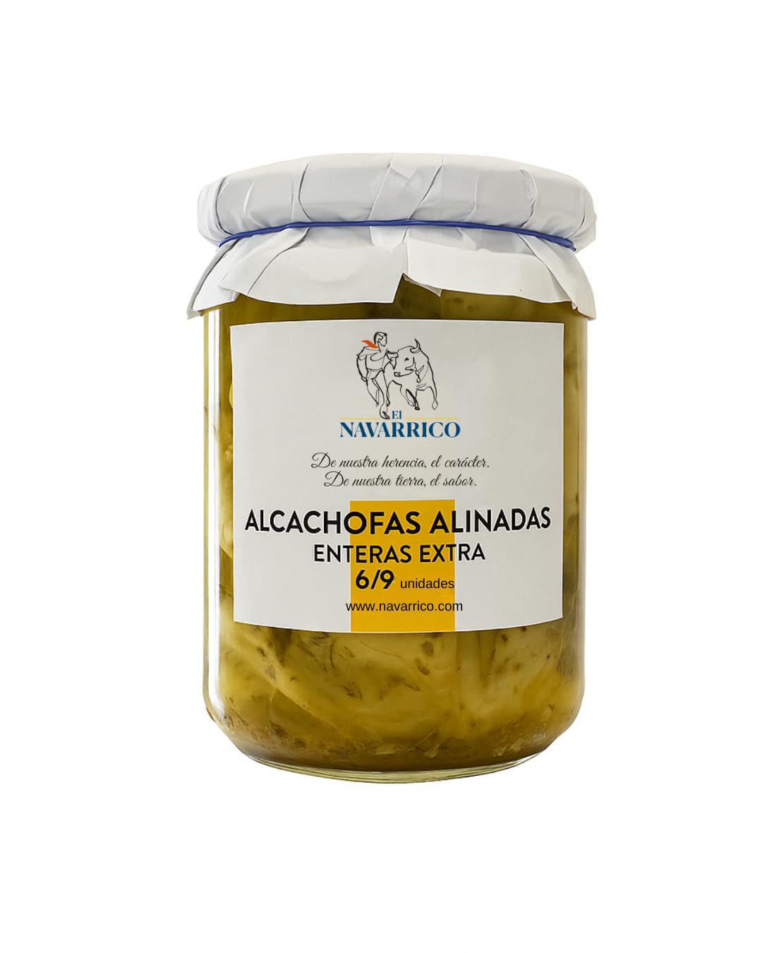 El Navarrico - Alcachofas Enteras Limpias | Agricultura Tradicional | Natural y Fresca (Pack de 6 botes (410gr))