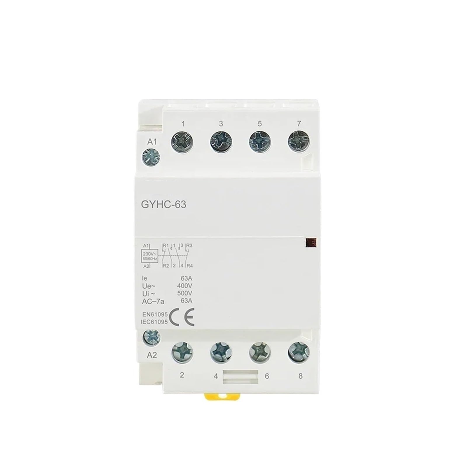 Contacteur 4P 63A 220V 230V avec options de contacts 4NO ou 2NC2NO pour tableau electrique