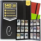 9 Pockets Trading Card Binder Storage - CARDSON - 540 Cards Collection Album Folder With 30 Pages - Side Loading TCG Binder (Black)