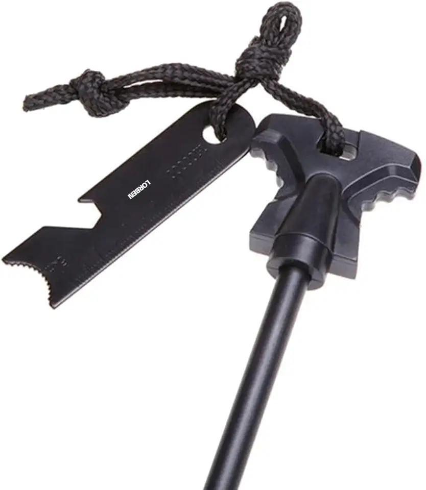 Pederneira Sobrevivência Lorben Magnésio Camping Acendedor de Fogo Abridor Garrafa