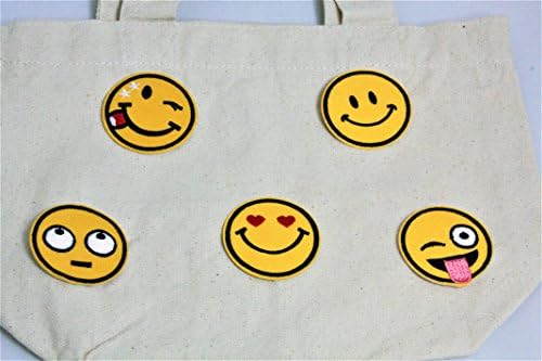 Amazon 24unverse 大量２０枚 ワッペン アップリケ アイロン にこちゃん にこちゃんマーク ニコちゃん ニコチャン すまいる スマイル おしゃれ かわいい 男の子 女の子 簡易貼り付け説明書 ワッペン アップリケ 通販