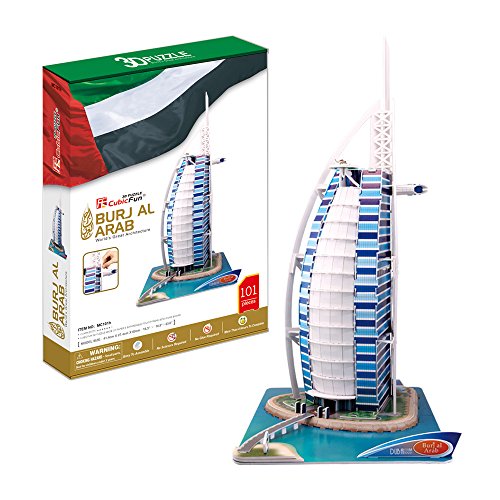 CubicFun World's Great Architectures MC101h Dubai Burjal AI Arab 3d Puzzle, 101 Pieces