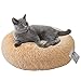 Decdeal Cuccia per Gatti Ciambella per Animali Domestici Morbido Peluche Tondo per Animali Domestici Gatto Morbido Lettino per Gatti per Cani, 40/50/60/70CM, Marrone Chiaro