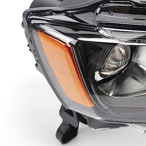 Fione - For Jeep Grand Cherokee Headlight Assembly 2017 2018 2019 2020 2021 [Halogen Model] Black Housing Projector Headlights Headlamps Right Passenger Side Rt 68266646Ad, Ch2503309 Dot Certified #TOP4