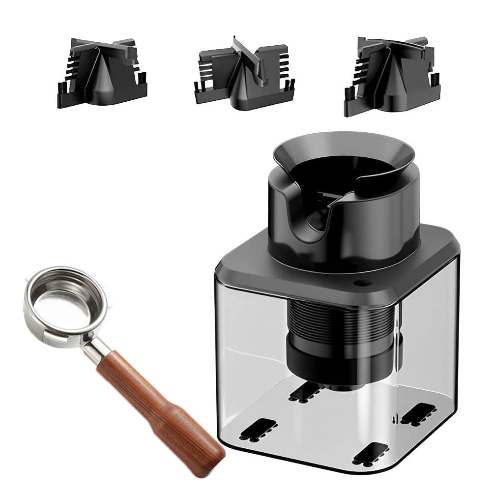 Máquina eléctrica de limpieza de posos de café, dispositivo de limpieza automático de portafiltro con sensor táctil antifalso y 3 cabezales de cepillo para diferentes tazones de café