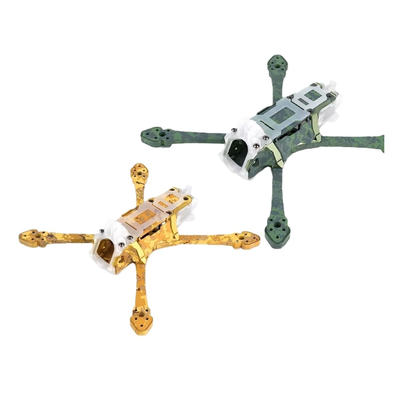 Kit telaio 5 X FPV Freestyle for drone da corsa da 5 pollici Quadcopter fai da te cinematografico FPV build(Back AL parts CamoY)