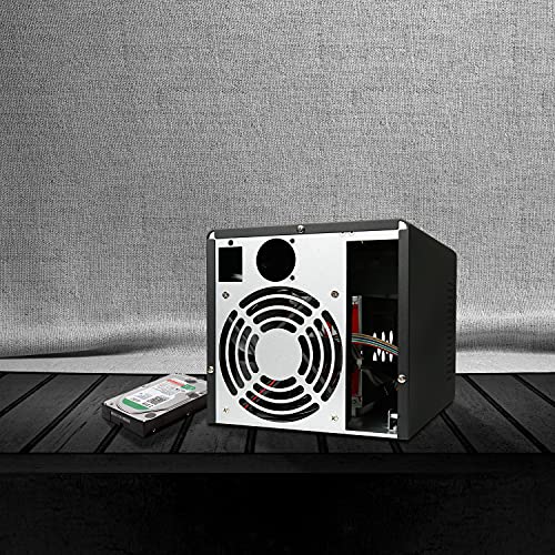 Nas Case 4-Bay K3 Chassis, Audheid New Network Storage Server, Compatible Flex Psu Mini-Itx, 4 X 2.5/3.5" Tray, Network Attached Storage Enclosure With 2 Front Usb Ports And 1X12Cm Chassis Fan #TOP7