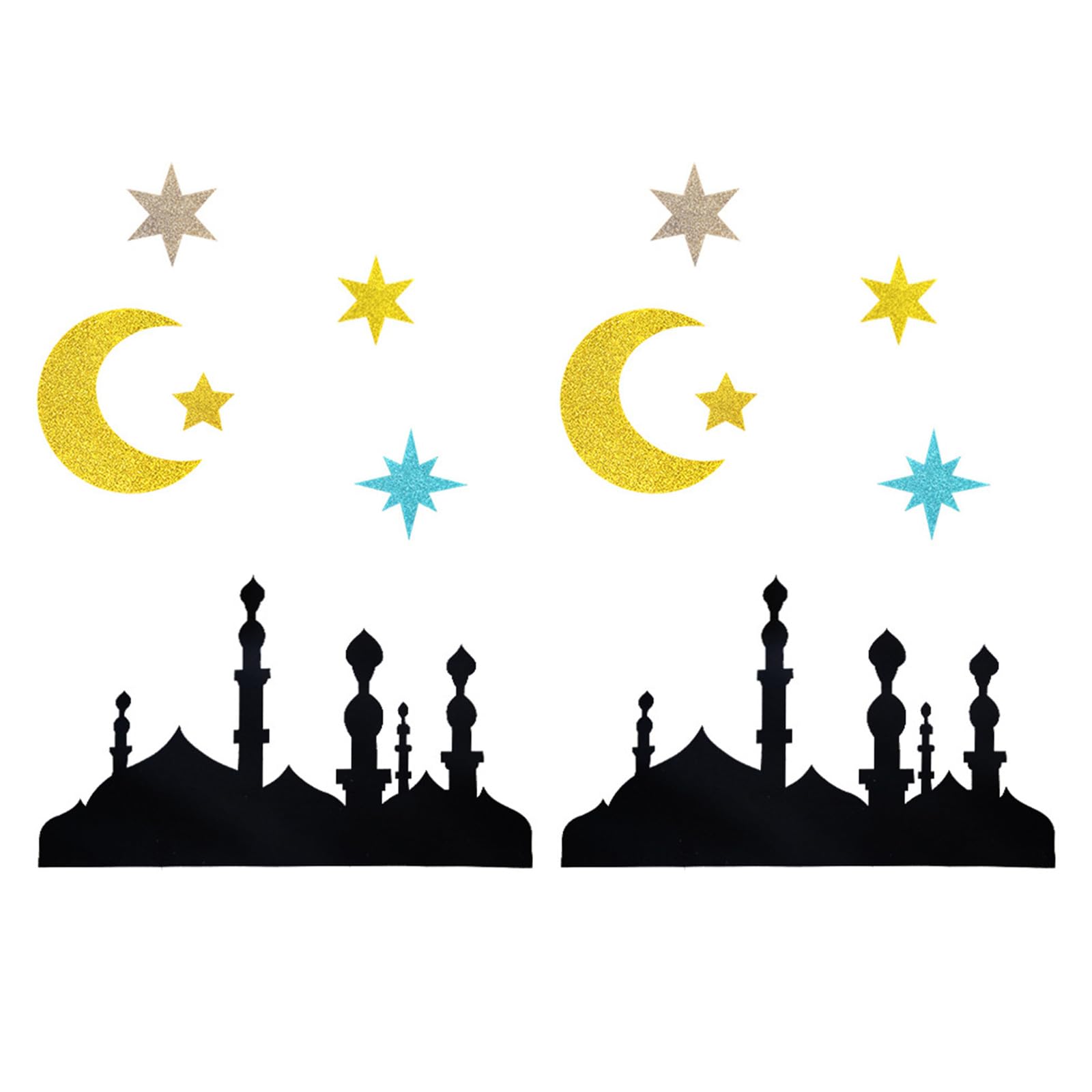 Festival Door Sticker Glittering Felt Paper Decorative Sticker for Middle Eastern Event and Decoration Application Middle Eastern Door