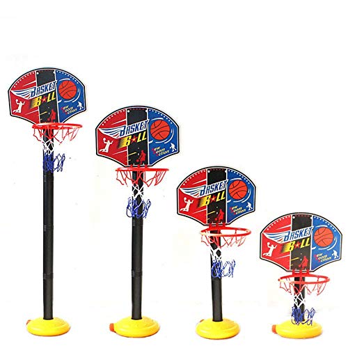 Zerodis Giocattolo di Pallacanestro, Insieme Portatile del Giocattolo di Pallacanestro, Supporto da Basket Regolabile Stand di Pallacanestro Portatile Canestro da Basket per Bambini