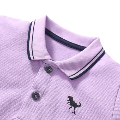 Kids' Short Sleeve Polo Shirt, 100% Cotton Knit Polo T-Shirt for Boy Girl Toddler Baby3