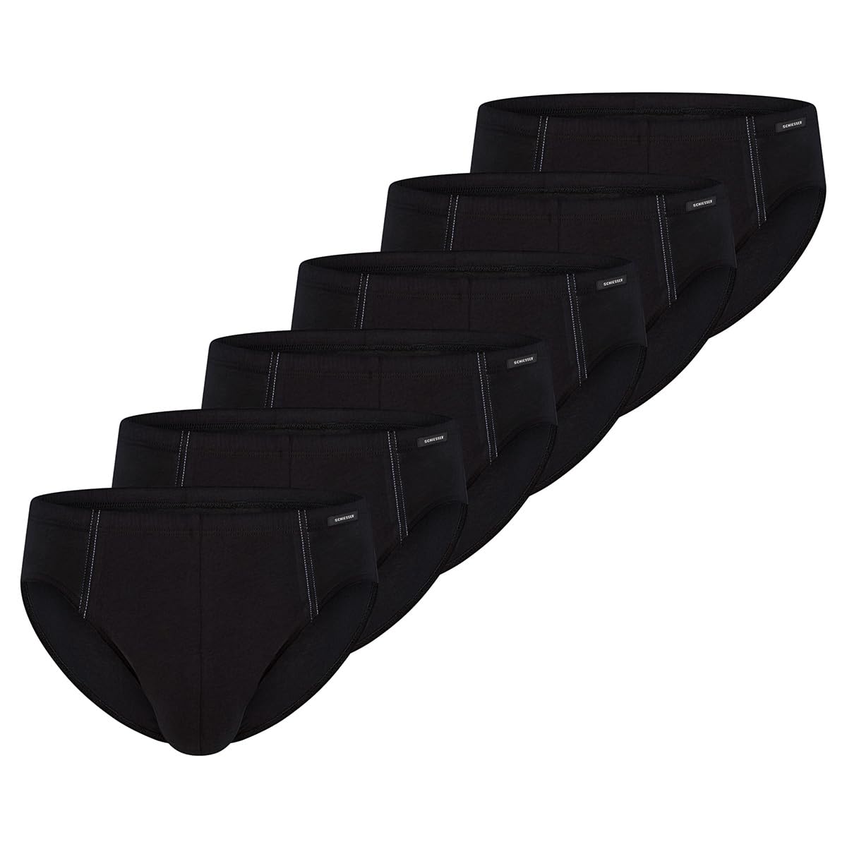 Schiesser Supermini - Calzoncillos para hombre (6 unidades, 6 unidades, talla S, M, L, XL, XXL), color negro o blanco